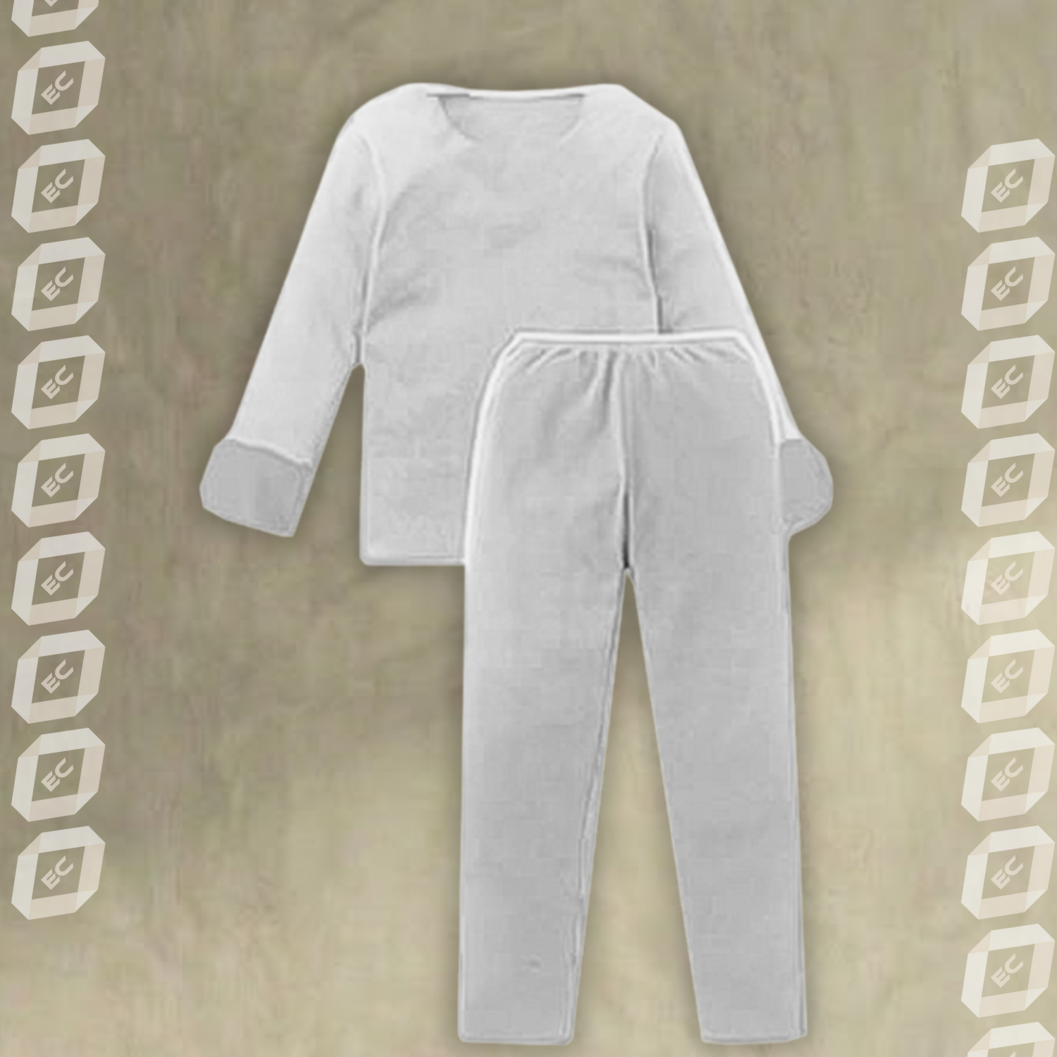 بيجامة اطفال بناتي كم طويل انترلوك - القطن الأنيق - الصورة 2