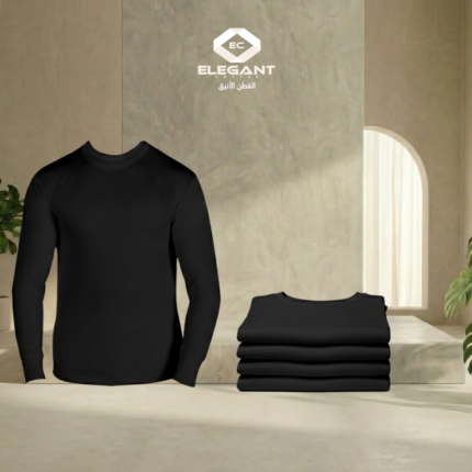 فنيلة رجالي كم طويل شتوي نصف رقبة انترلوك