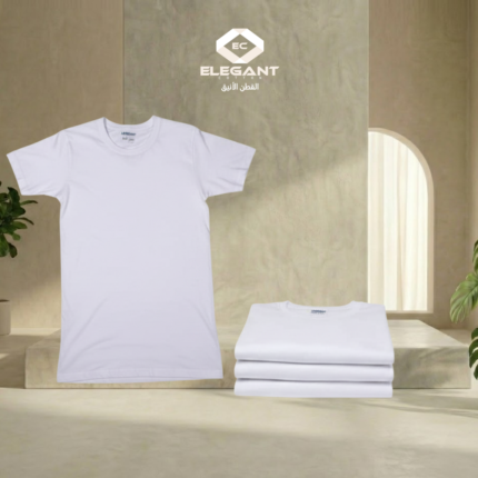 فنيلة نصف كم حلق ولادي - ممشط - عرض ٣ قطع