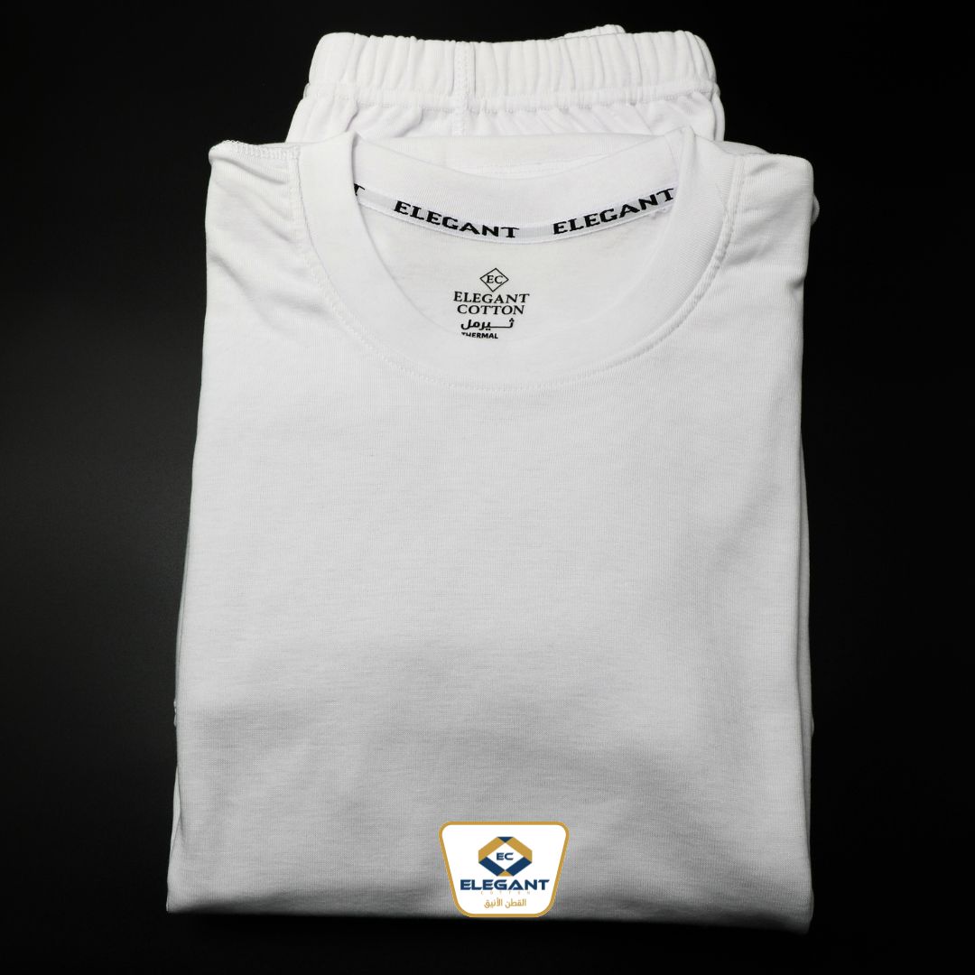 بيجامة ثيرمل رجالي شتوي - ابيض بيجامة ثيرمل رجالي شتوي ابيض