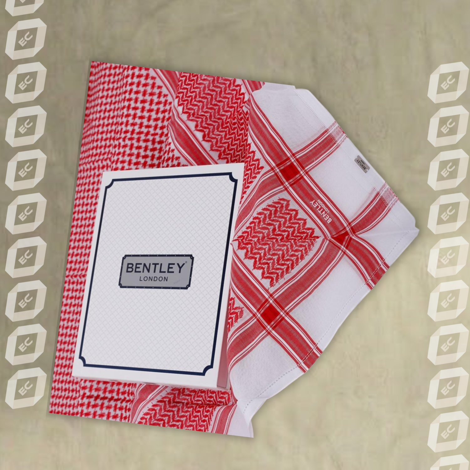 شماغ بنتلي أحمر B4 - الصورة 3