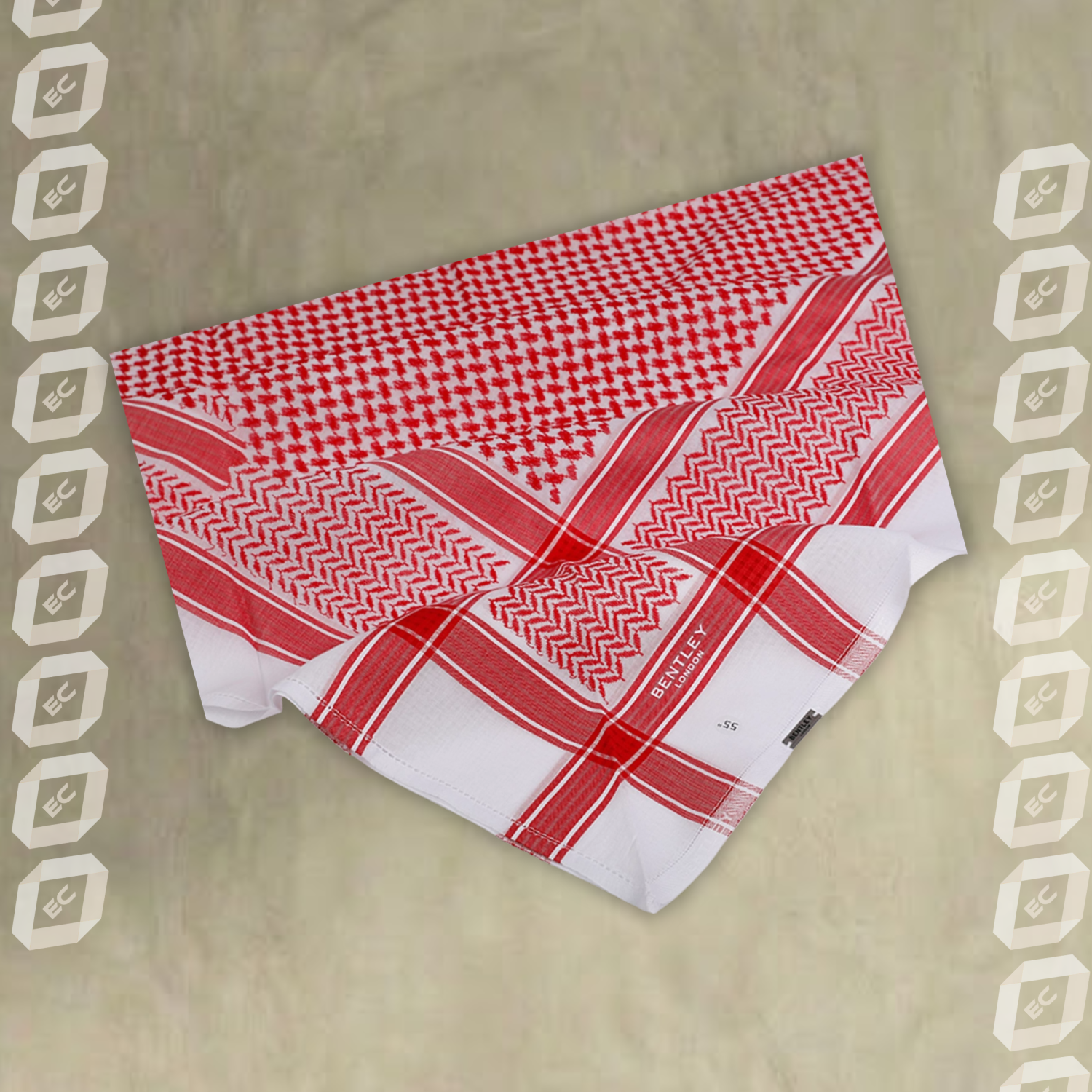 شماغ بنتلي أحمر B4 - الصورة 2