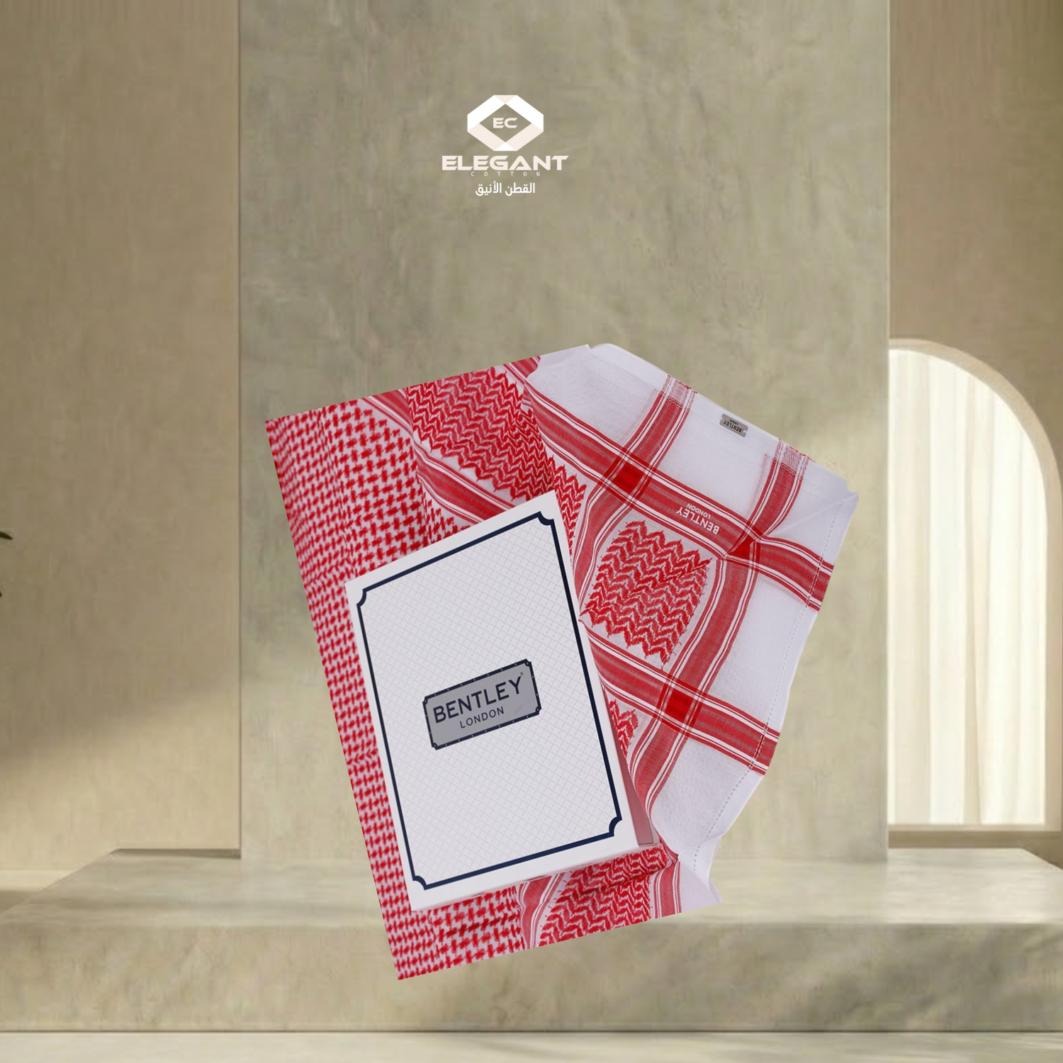 شماغ بنتلي أحمر B4