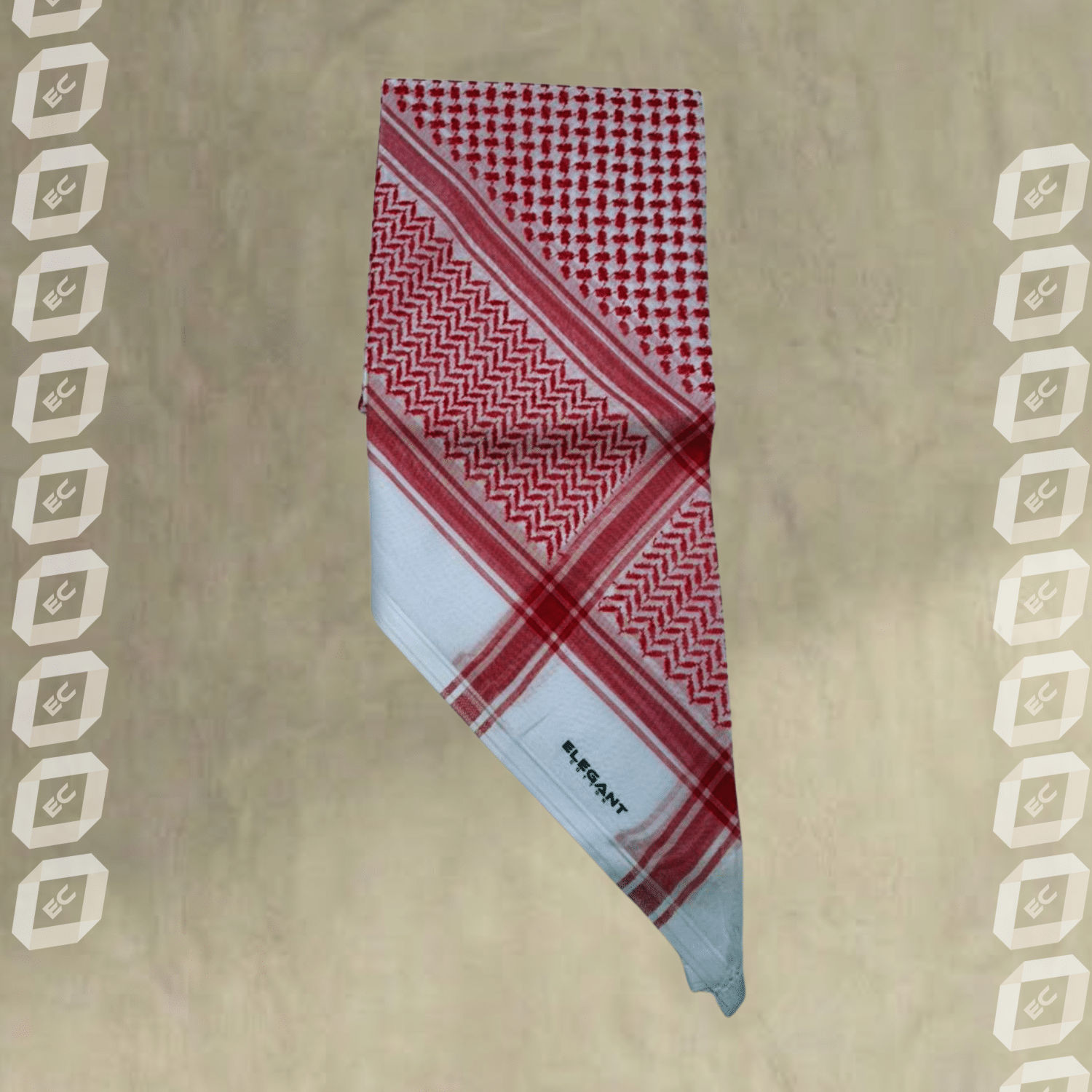 شماغ اليجانت احمر - القطن الأنيق شماغ اليجانت احمر - القطن الأنيق - الصورة 3